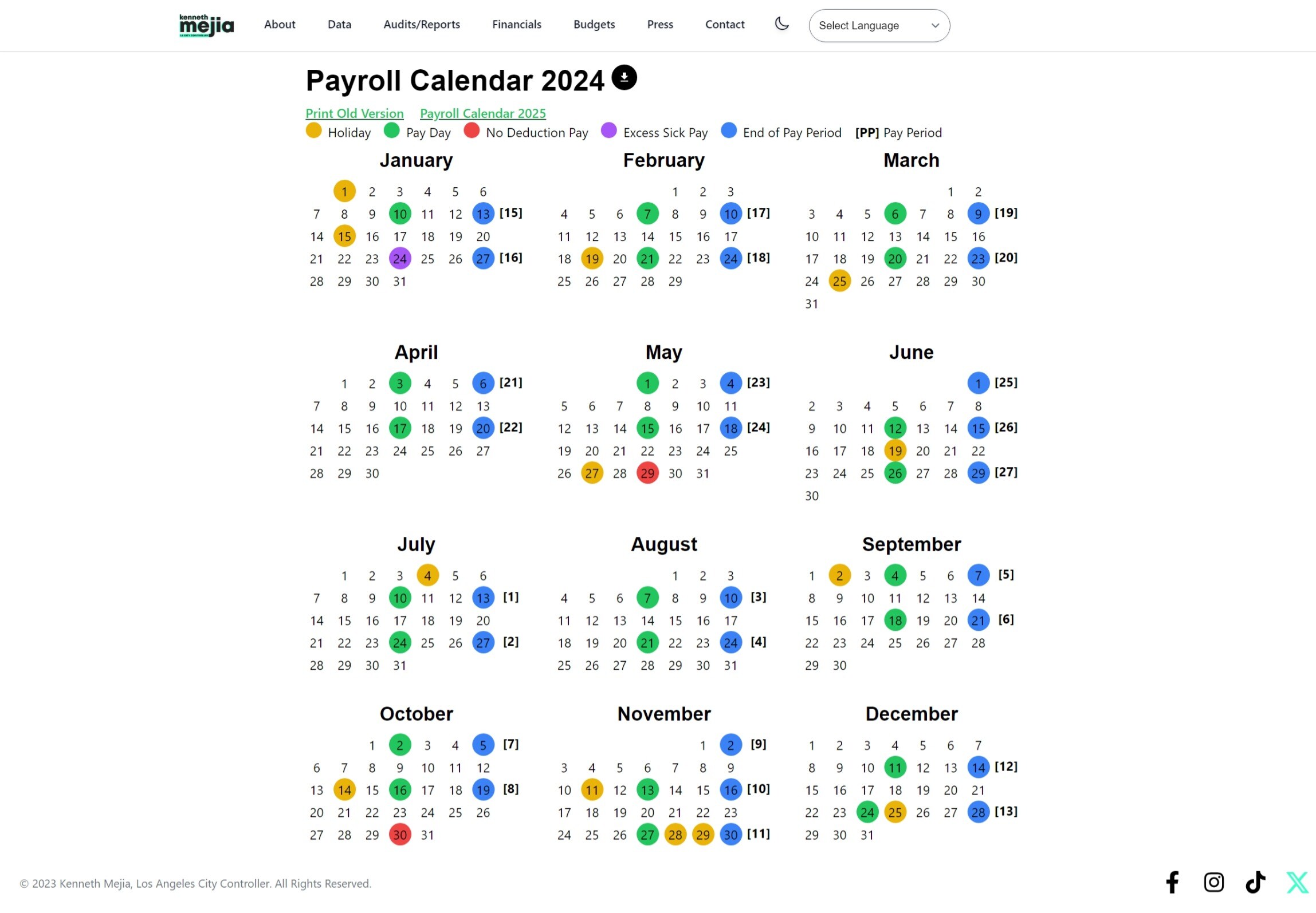 Payroll Calendar 2025 Liam Joaquim